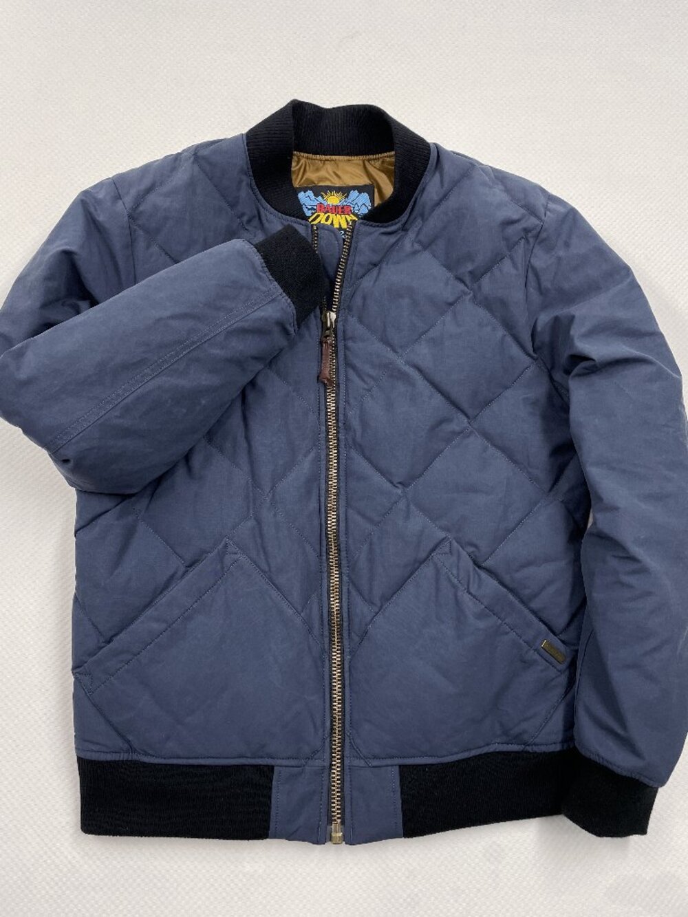 Eddie Bauer 1936 Skyliner Blue Quilted Down Bomber Winter Puffer Jacket Men’s M